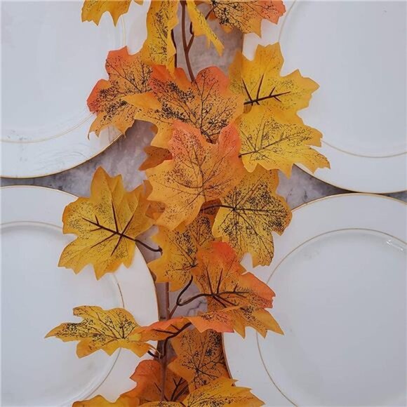 "6.6 FT Maple Leaf Garland String Light, 20 LED Fall Maple Leaf Thanksgiving - Picture 9 of 10